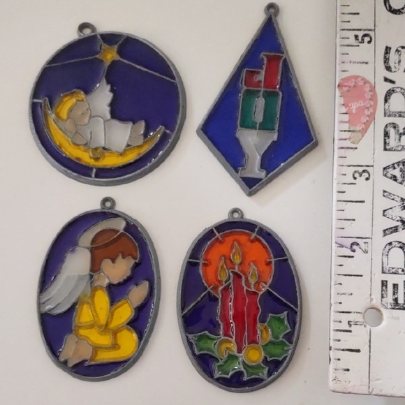 Stained Glass Style Ornaments Set - Picture 3 of 3